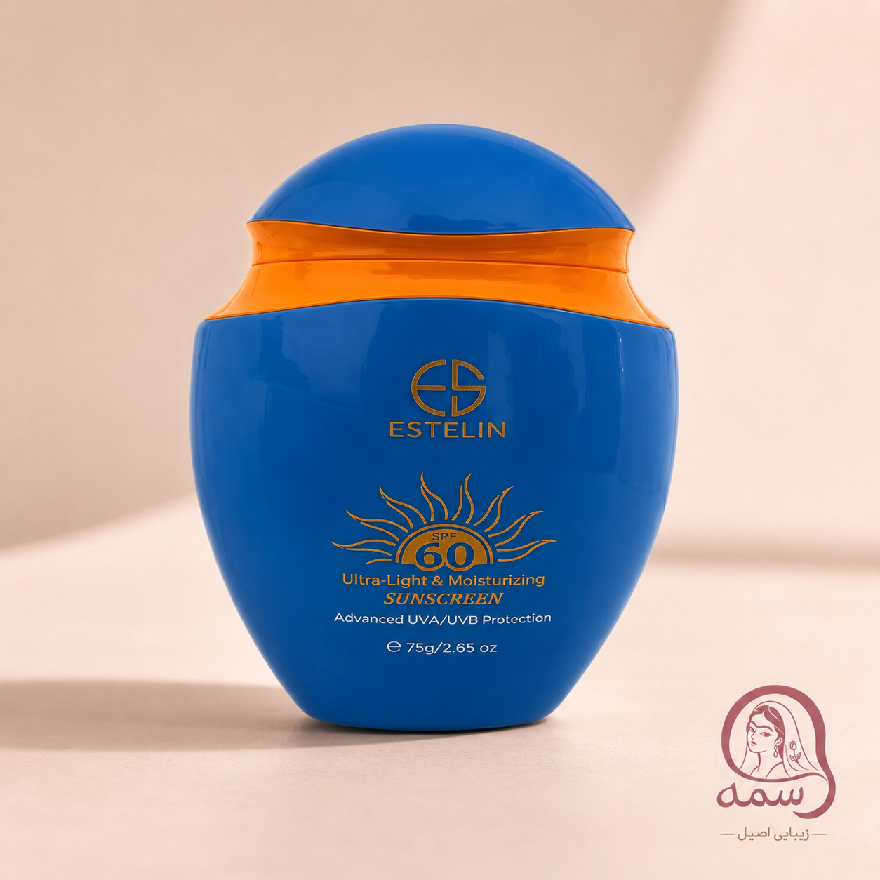 کرم ضد آفتاب بی‌رنگ استلین مدل Ultra-Light & Moisturizing آبی SPF 60 وزن ۷۵ گرم