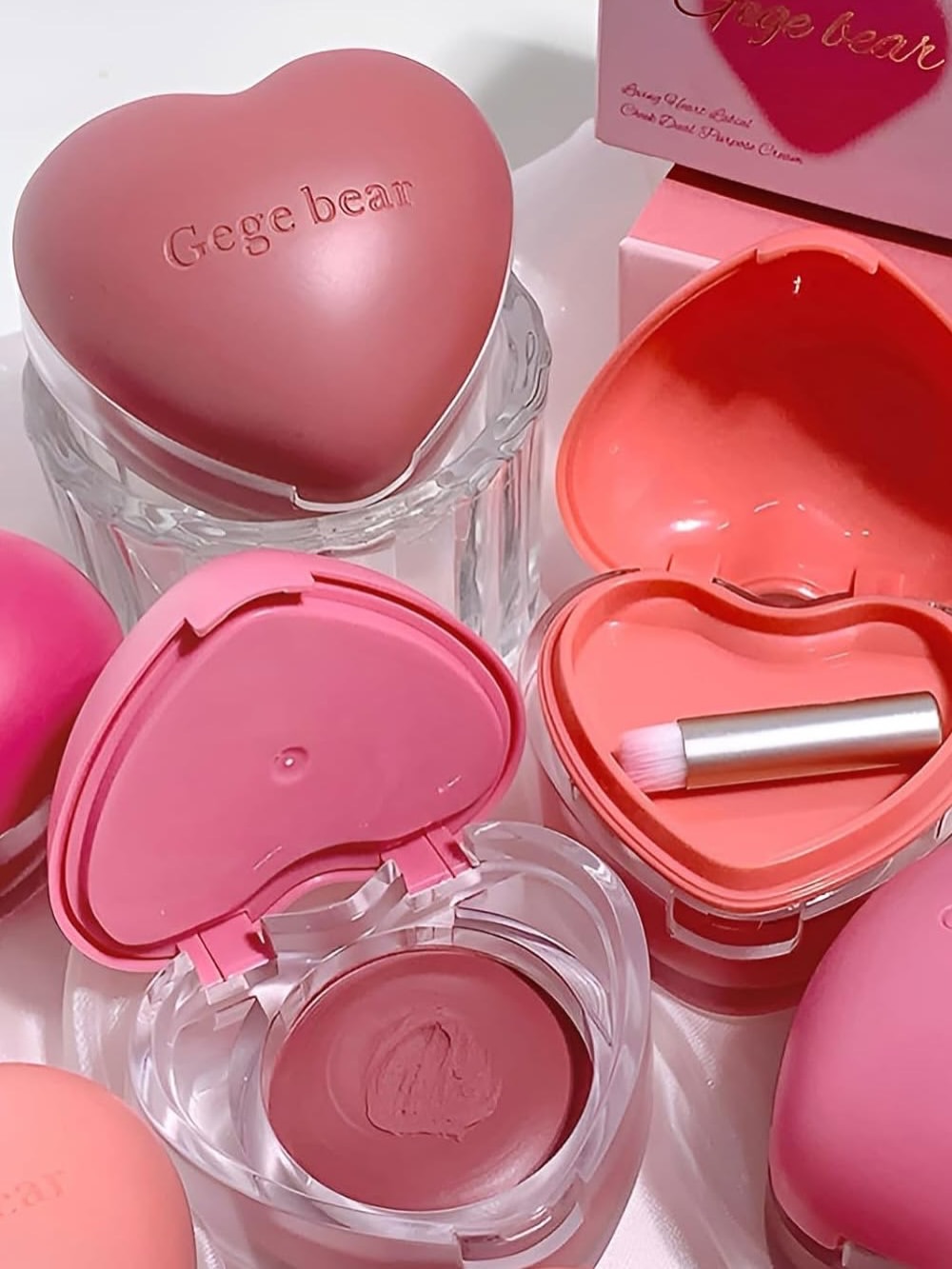موس لب و گونه قلبی GEGE BEAR مدل Loving Heart GX1230 وزن 6 گرم