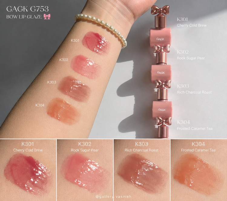 رژ لب خیس پاپیونی GEGE BEAR مدل Bow Lip Tint براق و تینتی پینترستی– 4 رنگ