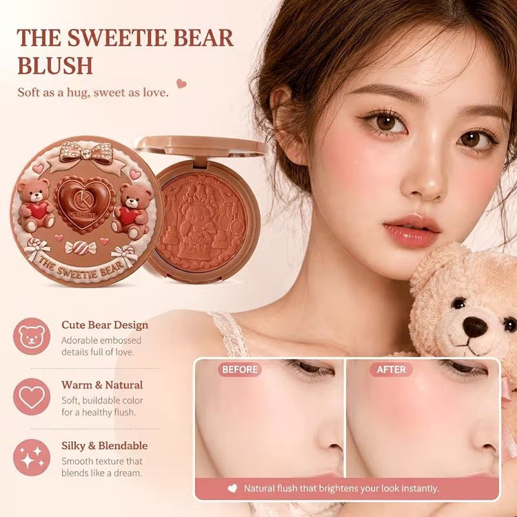 رژگونه پودری خرسی Sweet Bear کاپین KAPEINE – ۴ رنگ