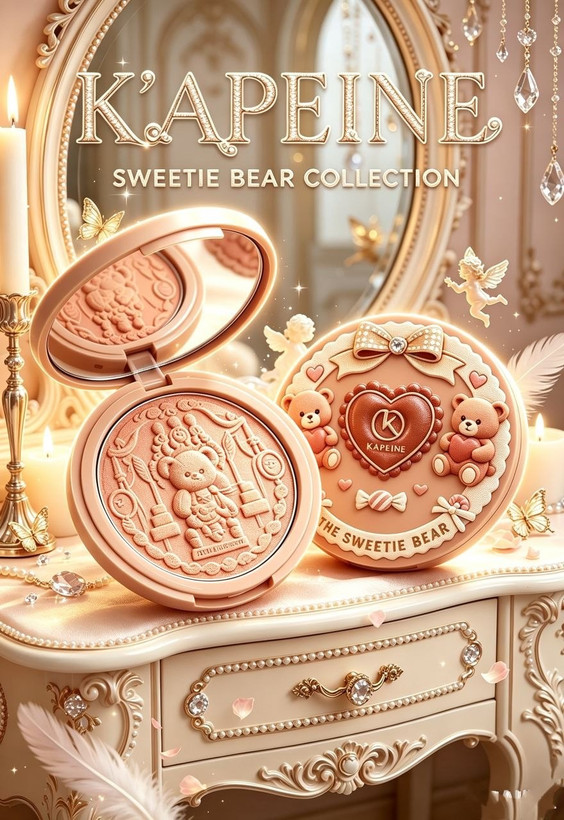 رژگونه پودری خرسی Sweet Bear کاپین KAPEINE – ۴ رنگ
