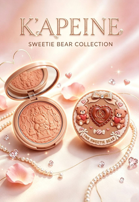رژگونه پودری خرسی Sweet Bear کاپین KAPEINE – ۴ رنگ