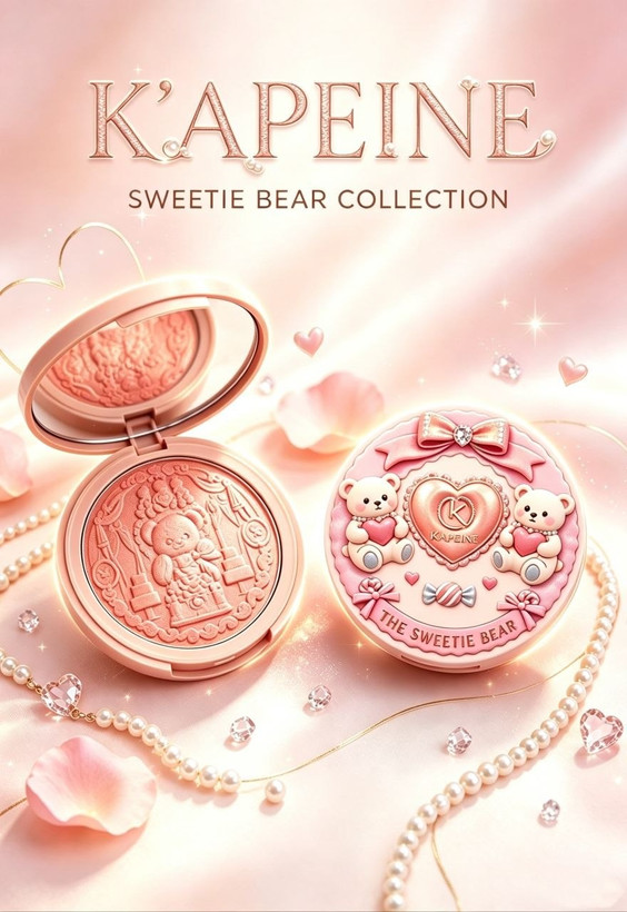 رژگونه پودری خرسی Sweet Bear کاپین KAPEINE – ۴ رنگ
