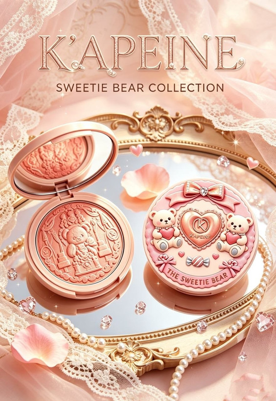 رژگونه پودری خرسی Sweet Bear کاپین KAPEINE – ۴ رنگ
