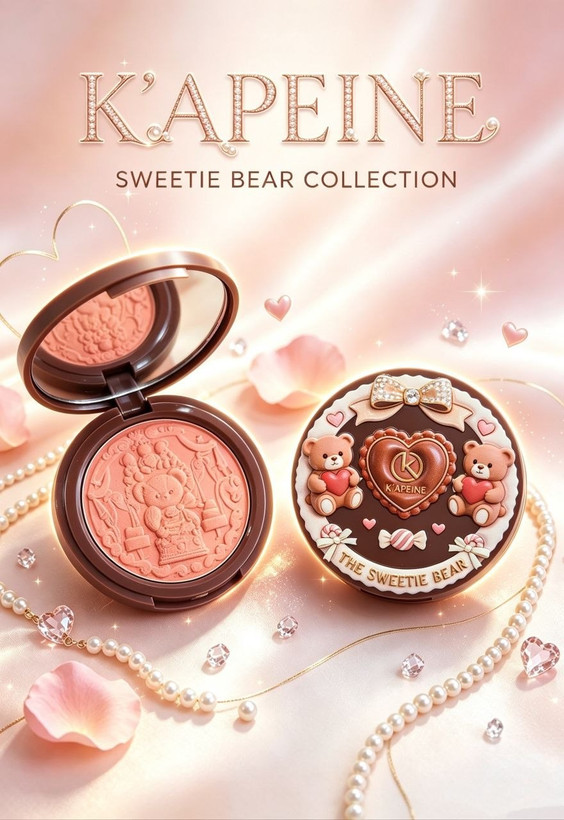 رژگونه پودری خرسی Sweet Bear کاپین KAPEINE – ۴ رنگ