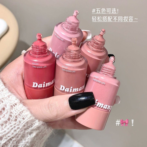 رژگونه مایع دکمهای کریستالی DAIMANPU با فینیش طبیعی – ۶ رنگ