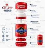 دئودورانت استیکی مردانه اولد اسپایس Old Spice مدل Captain حجم ۵۰ میل