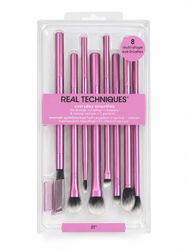 ست براش چشم و ابرو ۸ عددی ریل تکنیک مدل Everyday Eye Essentials
