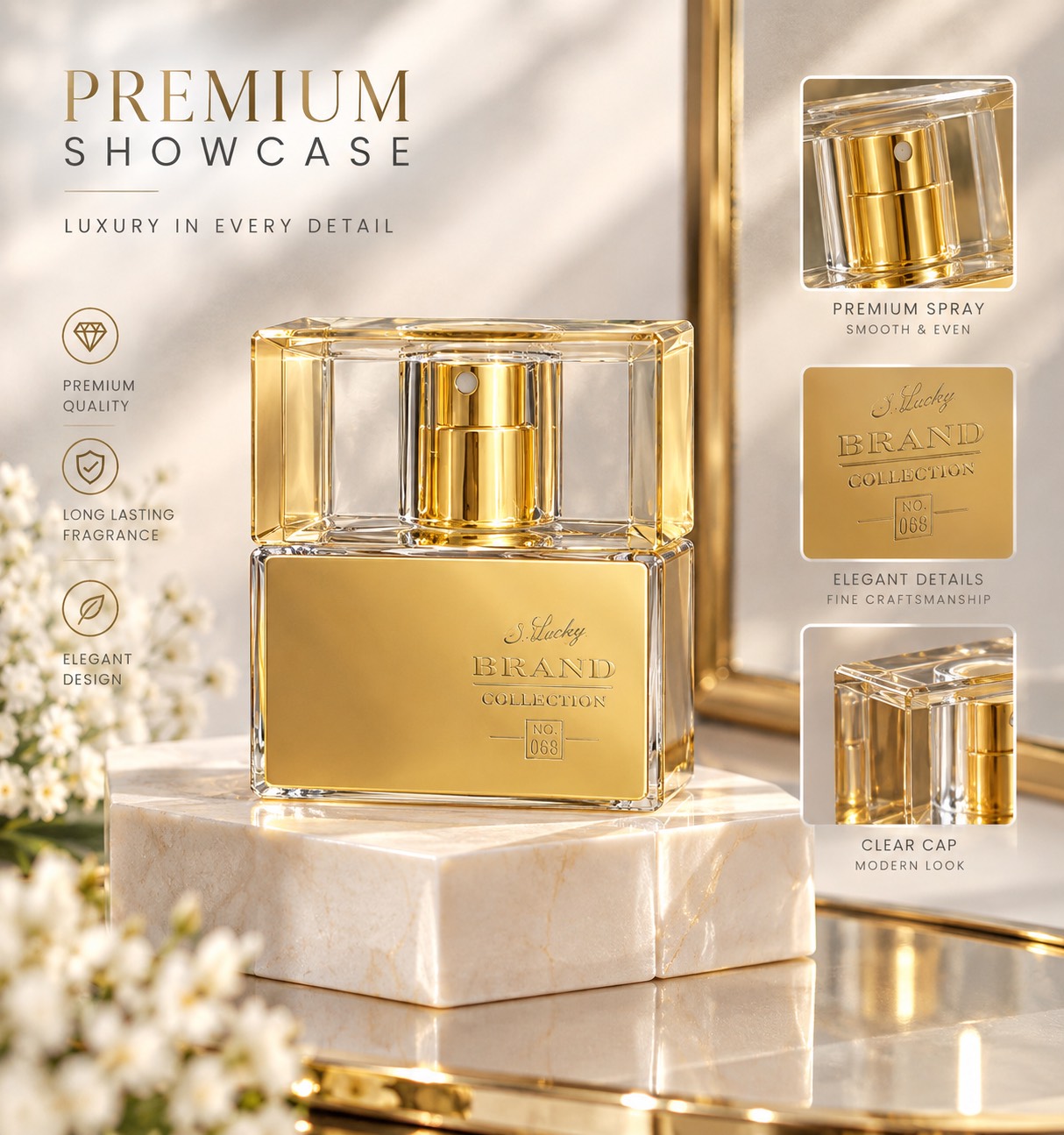 ادکلن جیبی زنانه برند کالکشن کد ۱۹۵ رایحه Shiseido Zen Gold حجم ۲۵ میل