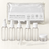 ست ظروف مسافرتی ۸ تکه TRAVEL BOTTLING همراه کیف – سه رنگ