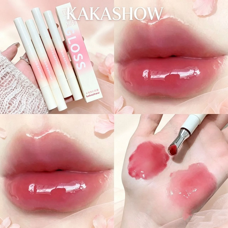 برق لب شیشهای کاکاشو سر فلزی مدل Glass Water Gloss | ۶ رنگ
