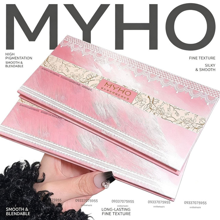 پالت چندکاره آرایشی MYHO | ۱۰ رنگ سایه، کانتور و رژگونه خمیری
